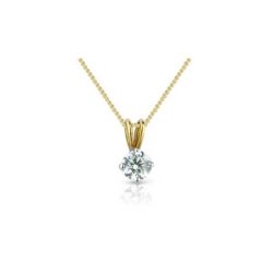 18ct Yellow Gold Brilliant Cut Diamond Pendant 0.50ct (GIA)