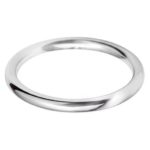 Ladies Platinum 2mm Court Wedding Ring