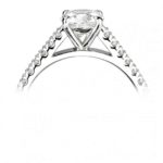 Platinum Brilliant Cut Diamond Engagement Ring 0.74ct