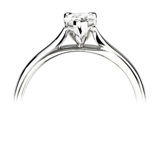 Platinum Pear Shape Diamond Solitaire Engagement Ring 0.50ct