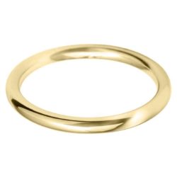 Ladies 18ct Yellow Gold 2mm Court Wedding Ring