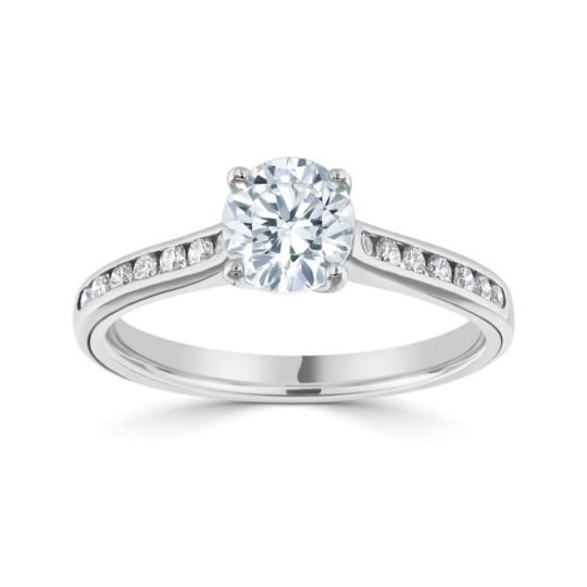 Platinum Brilliant Cut Diamond Engagement Ring 1.19ct