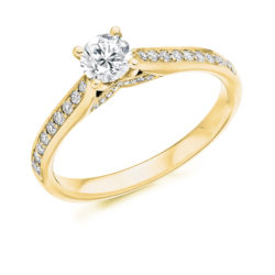 18ct Yellow Gold Brilliant Cut Diamond Engagement Ring 0.65ct