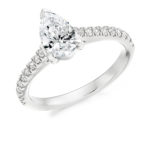 Platinum Pear Shape Diamond Engagement Ring 1.25ct