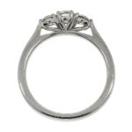 Platinum Brilliant Cut Diamond Trilogy Engagement Ring 0.50ct