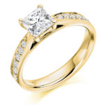 18ct Yellow Gold Princess Cut Diamond Engagement Ring 1.45ct