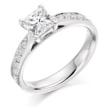 Platinum Princess Cut Diamond Engagement Ring 1.45ct