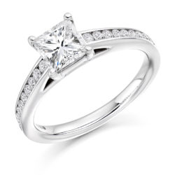 Platinum Princess Cut Diamond Engagement Ring 1.30ct