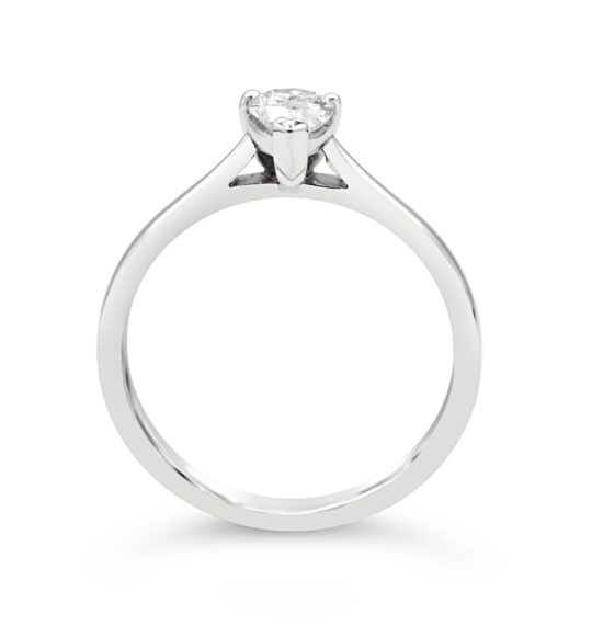 Platinum Pear Shape Diamond Solitaire Engagement Ring 0.30ct
