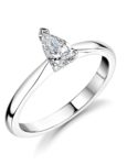Platinum Pear Shape Diamond Solitaire Engagement Ring 0.40ct