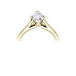 18ct Yellow Gold Marquise Cut Diamond Solitaire Engagement Ring 1.00ct