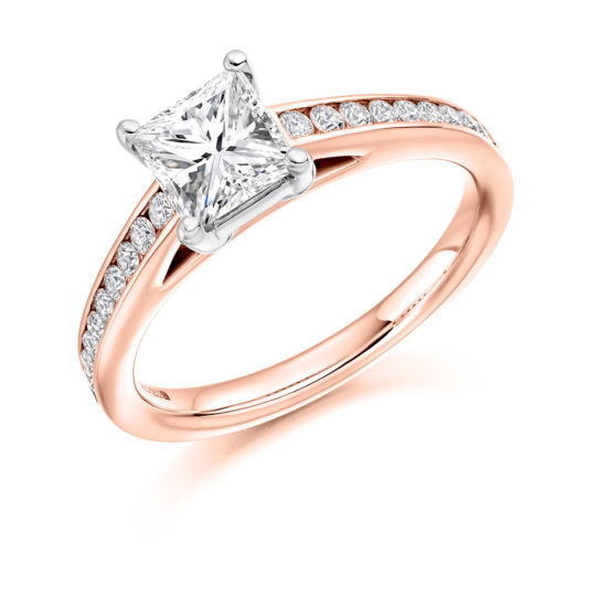 Platinum Princess Cut Diamond Engagement Ring 1.30ct