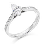 Platinum Marquise Cut Diamond Engagement Ring 0.80ct