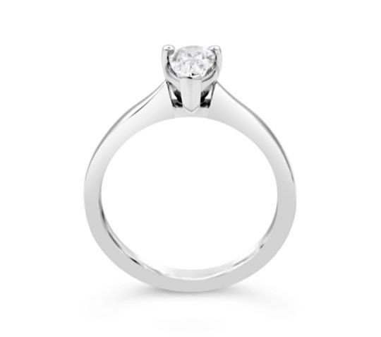 Platinum Pear Shape Diamond Solitaire Engagement Ring 0.40ct
