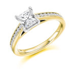 Platinum Princess Cut Diamond Engagement Ring 1.30ct