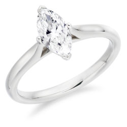 Platinum Marquise Cut Diamond Solitaire Engagement Ring 0.70ct