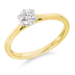 18ct Yellow Gold Brilliant Cut Diamond Solitaire Engagement Ring 0.40ct