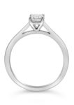 Platinum Emerald Cut Diamond Solitaire Engagement Ring 0.30ct