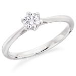 Platinum Brilliant Cut Diamond Solitaire Engagement Ring 0.30ct