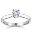 Platinum Brilliant Cut Diamond Solitaire Engagement Ring 0.40ct