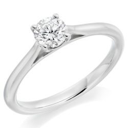 Platinum Brilliant Cut Diamond Solitaire Engagement Ring 0.40ct