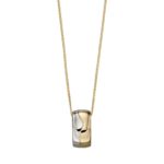 9ct Yellow & White Gold Barrel Pendant