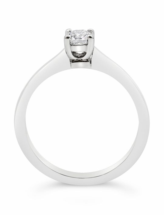Platinum Brilliant Cut Diamond Solitaire Engagement Ring 0.33ct