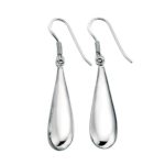 Sterling Silver Tear Shape Drop Earrings
