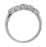 Platinum Brilliant Cut Diamond Five Stone Bezel Set Eternity Ring 1.00ct