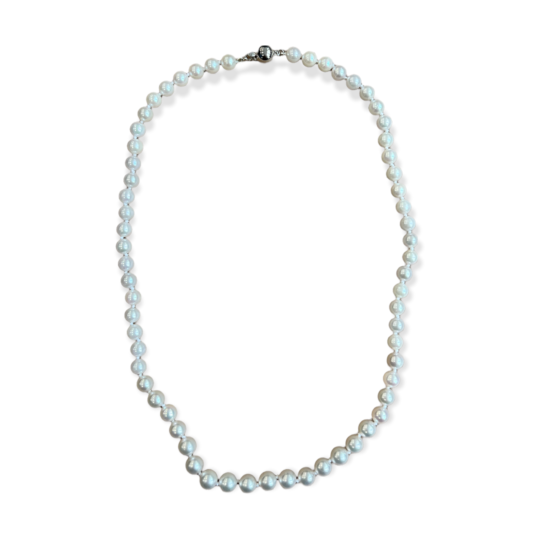 9ct White Gold Cultured Freshwater 18in Pearl Strand