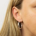 Sterling Silver Tube Hoop Earrings