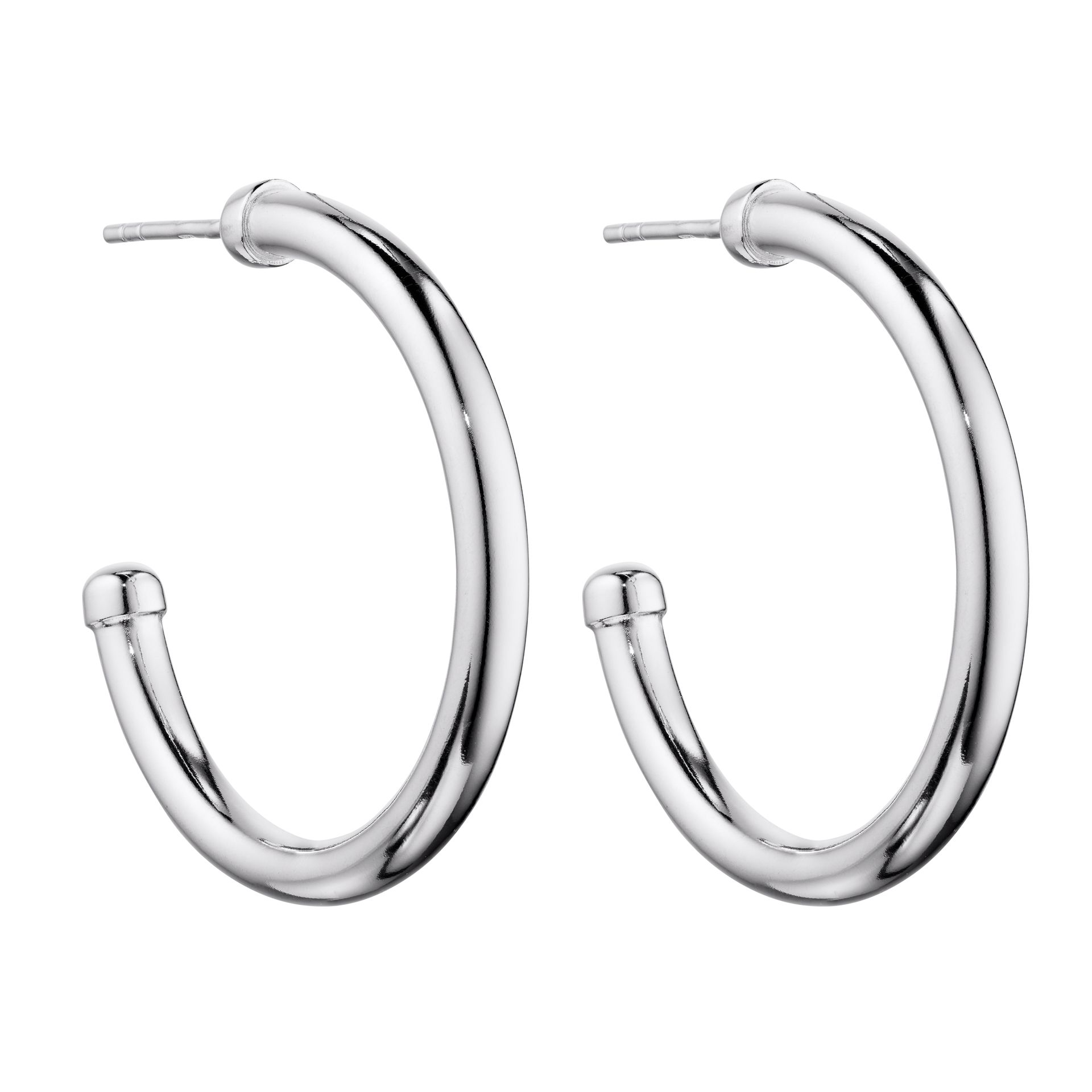 Sterling Silver Tube Hoop Earrings - johnmacintyre