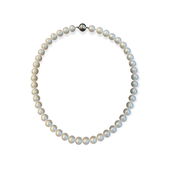 9ct White Gold Cultured Freshwater 17in Pearl Strand