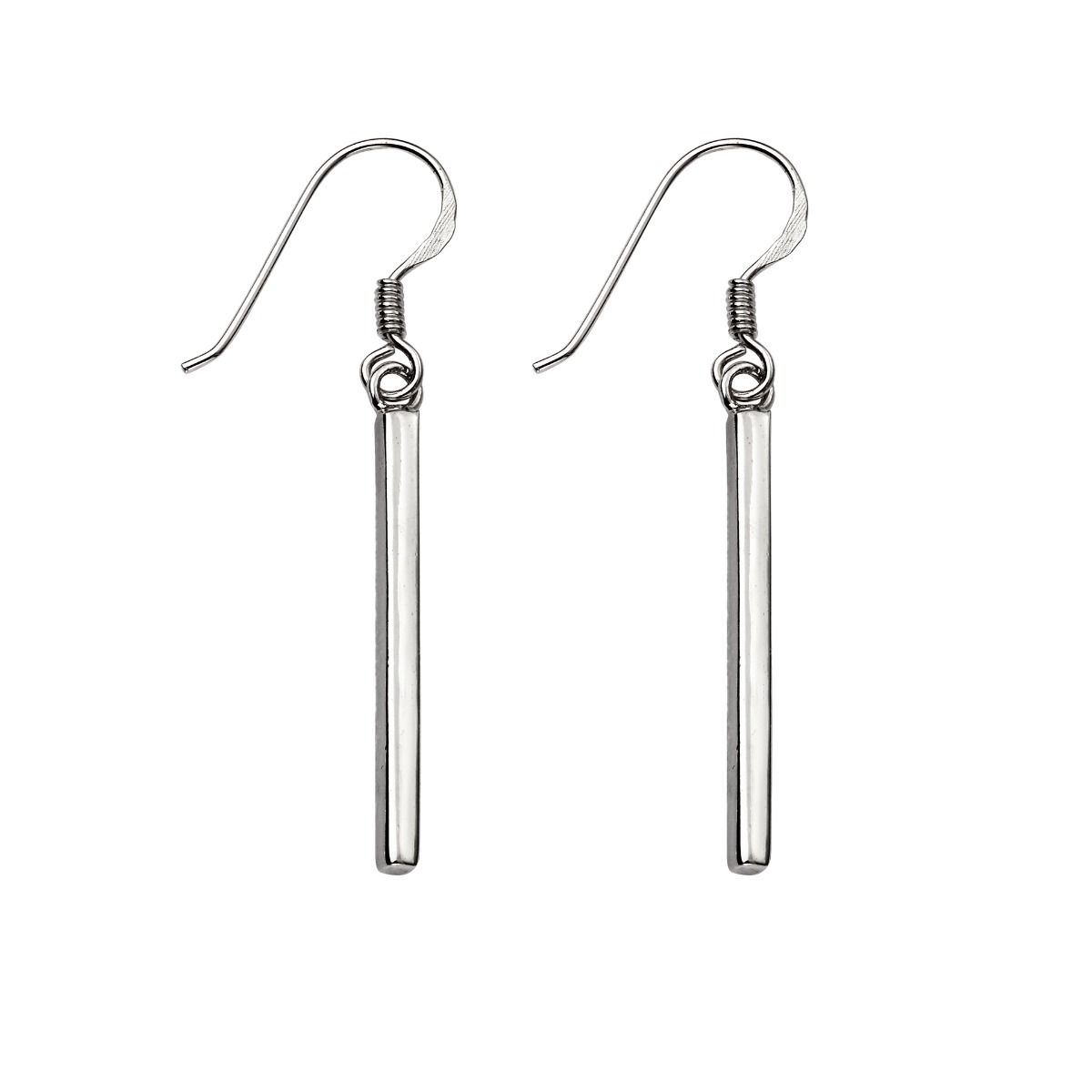 Silver Bar Drop Earrings for Women by H – Hollywood Sensation®