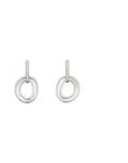Sterling Silver Open Circle Drop Earrings