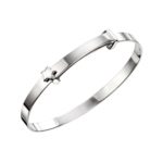 Sterling Silver Star Design Expandable Baby Bangle