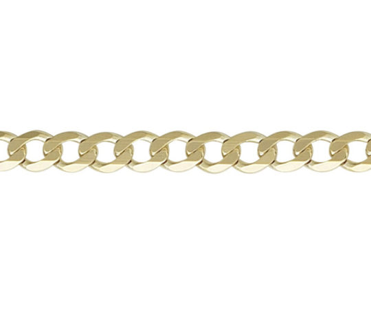 Gents 9ct Yellow Gold 8.5in Metric Curb Bracelet