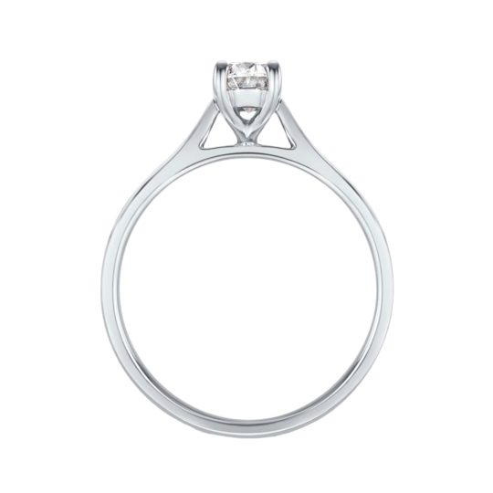 Platinum Oval Cut Diamond Solitaire Engagement Ring 0.40ct