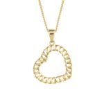 9ct Yellow Gold Open Heart Pendant