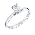 Platinum Oval Cut Diamond Solitaire Engagement Ring 0.70ct