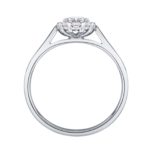 Platinum Oval Cut Diamond Halo Engagement Ring 1.30ct