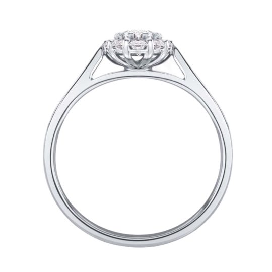 Platinum Oval Cut Diamond Halo Engagement Ring 1.30ct