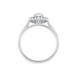 Platinum Pear Shape Diamond Halo Engagement Ring 0.90ct