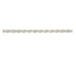 Sterling Silver 18inch Filed Solid Rope Chain