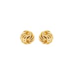 9ct Yellow Gold Knot Stud Earrings