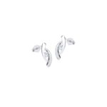 9ct White Gold Cubic Zirconia Fancy Stud Earrings