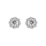 Sterling Silver Cubic Zirconia Fancy Stud Earrings