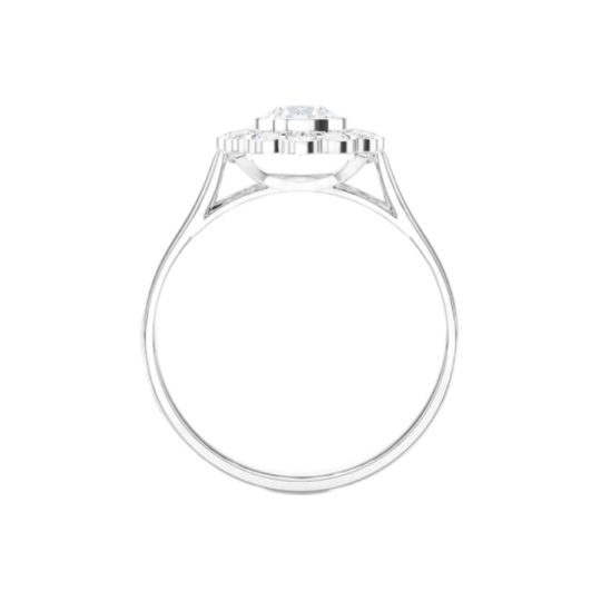 Platinum Brilliant Cut Diamond Cluster Engagement Ring 0.80ct