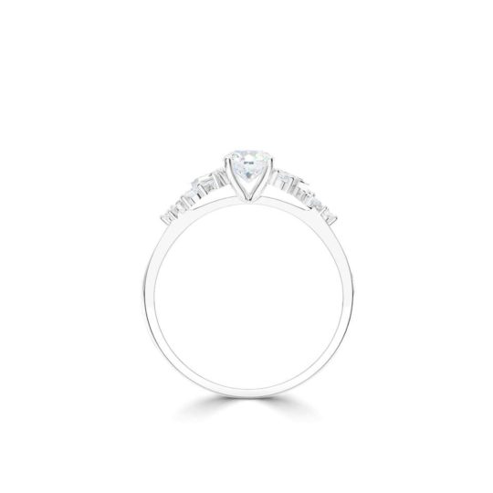 Platinum Brilliant Cut Diamond Engagement Ring 0.72ct