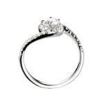 Platinum Brilliant Cut Diamond Halo Engagement Ring 0.88ct